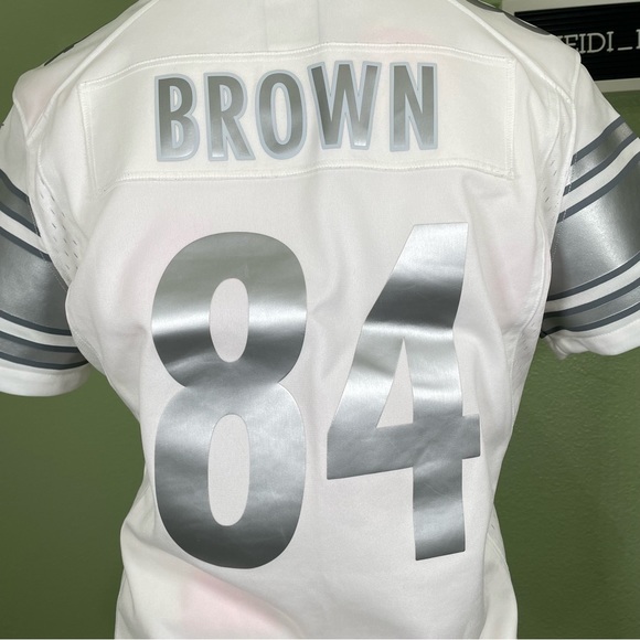 Nike Antonio Brown Women’s Pittsburgh Steelers Platinum Jersey - Limited White - Picture 3 of 8